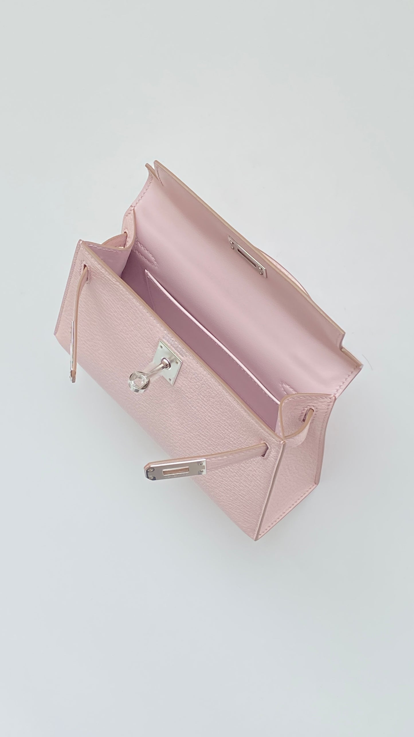 Hermès Mini Kelly Mauve Pale Epsom Leather