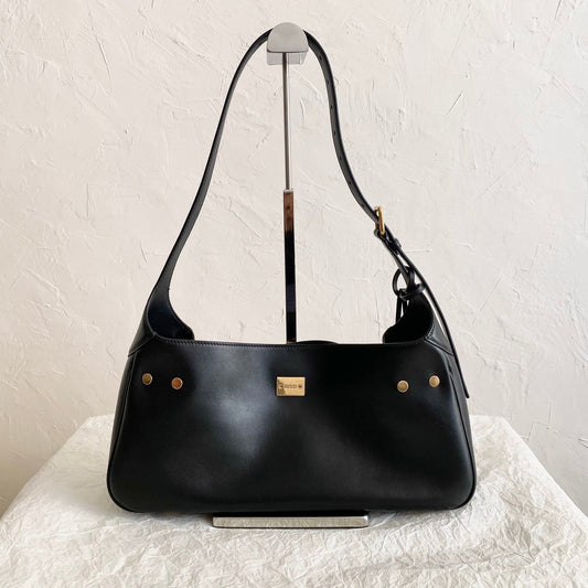 Balenciaga Bel Air Small Black Hobo Bag with Turn Lock