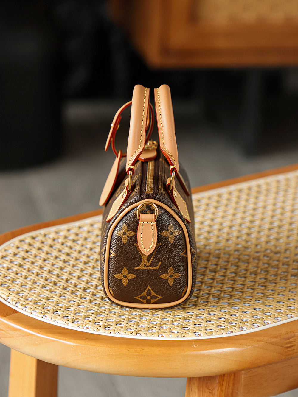Louis Vuitton Nano Speedy Bag – Monogram Canvas with Cowhide Leather Trim