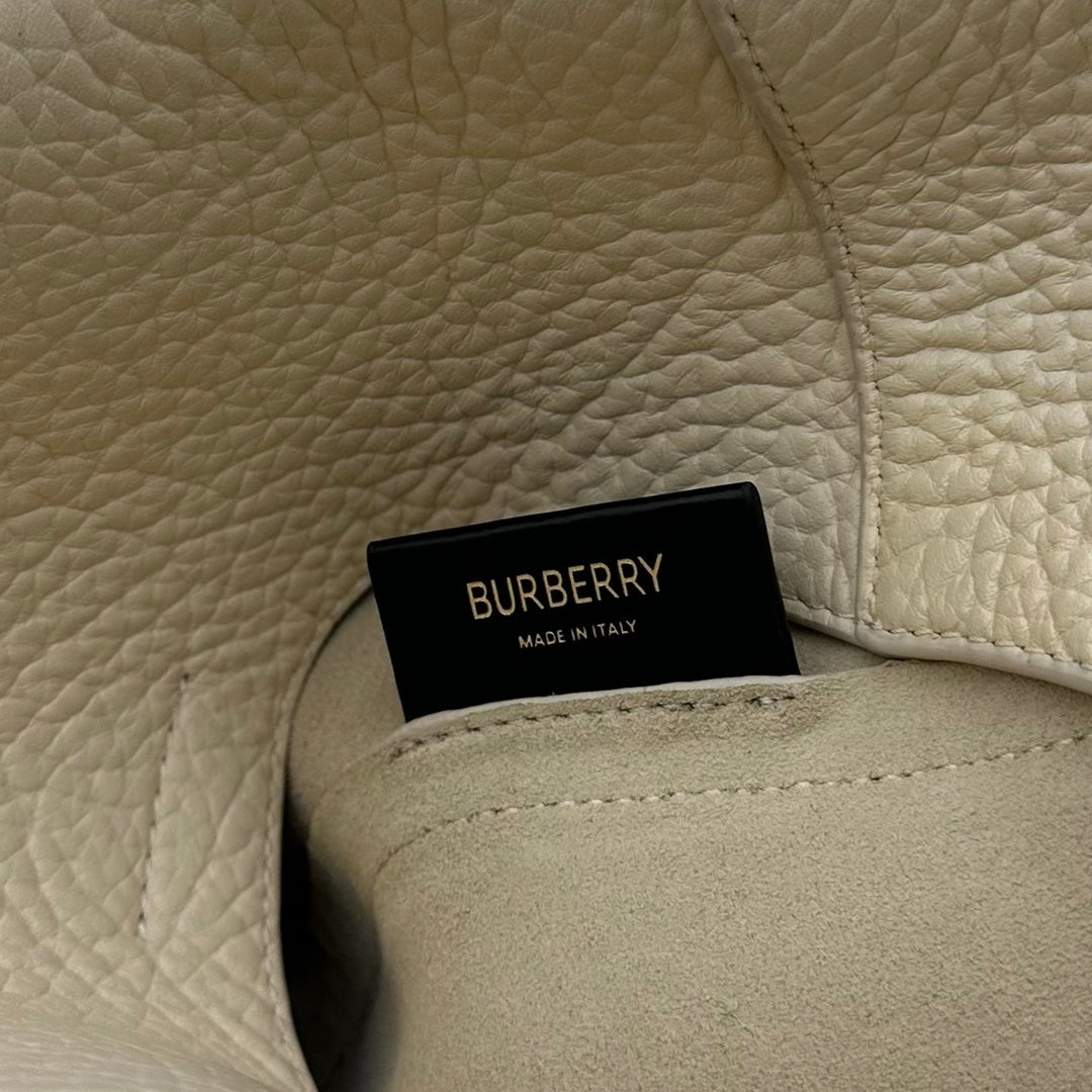 Burberry Chess Medium Beige Leather Shoulder Bag