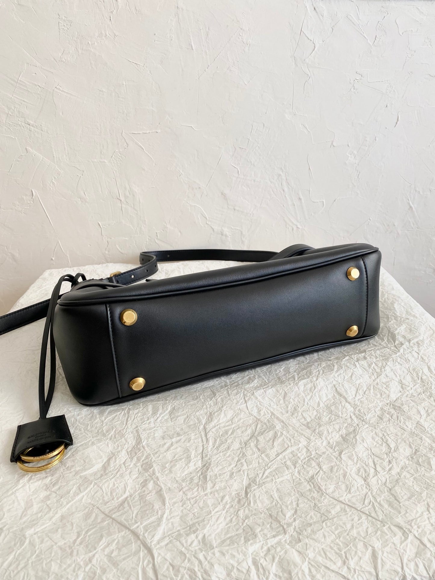 Balenciaga Bel Air Small Black Hobo Bag with Turn Lock