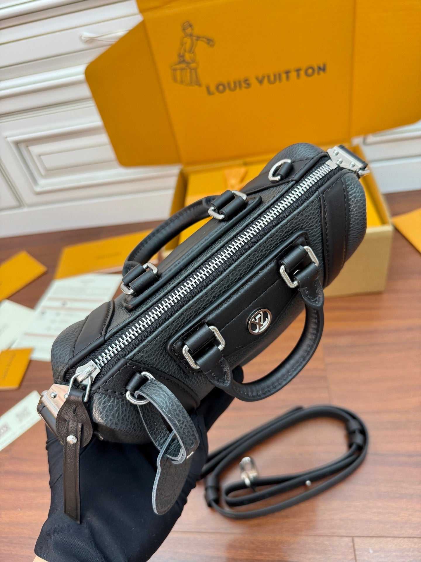 Louis Vuitton LV Biker PM Bag in Black Calf Leather