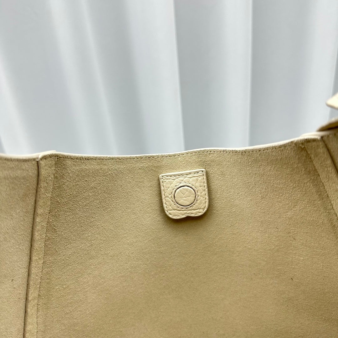 Burberry Chess Medium Beige Leather Shoulder Bag