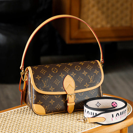 Louis Vuitton Diane Bag Monogram Canvas with Cowhide Leather Trim