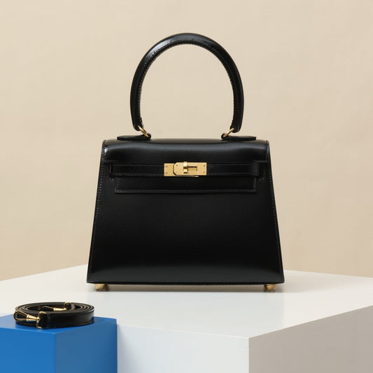 Hermès Mini Kelly 20 Sellier Black Box Calf
