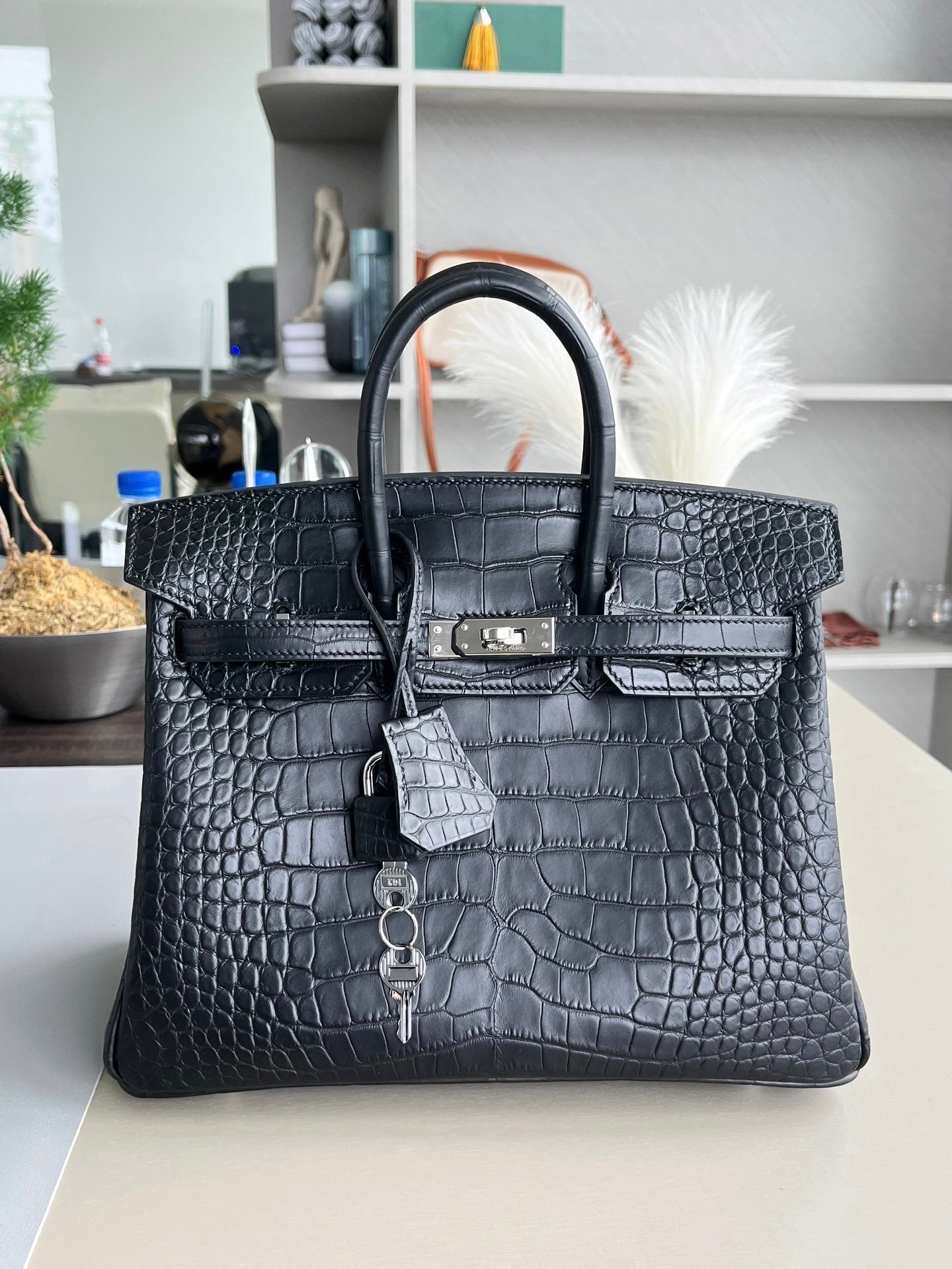 Hermès Birkin 35 Shiny Royal Blue Porosus Crocodile