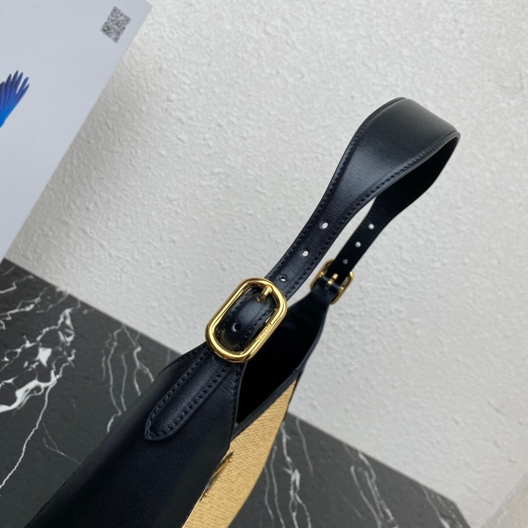 Prada Woven Cleo Shoulder Bag