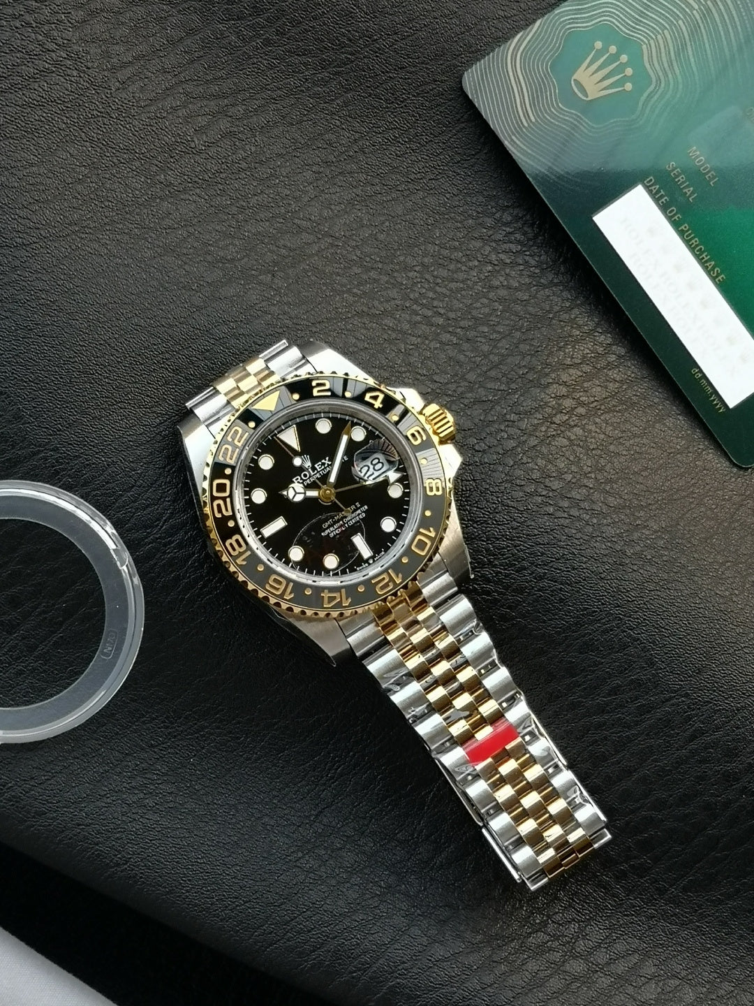 Rolex GMT-Master II 126713GRNR – Yellow Rolesor with Black Dial & Grey-Black Cerachrom Bezel on Jubilee Bracelet