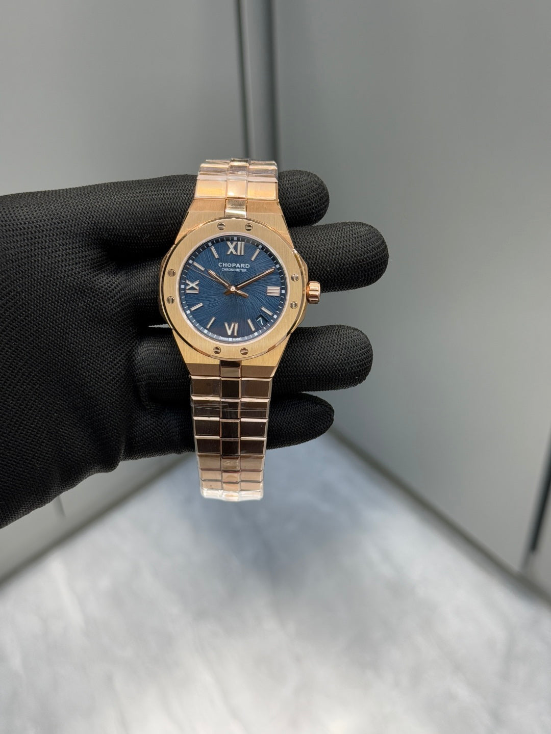 Chopard Alpine Eagle 41mm Ethical Rose Gold Blue Dial