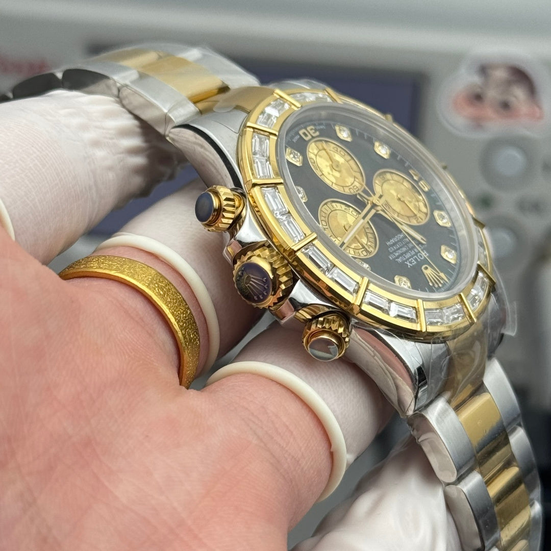 Rolex Cosmograph Daytona Two-Tone Diamond Bezel Watch
