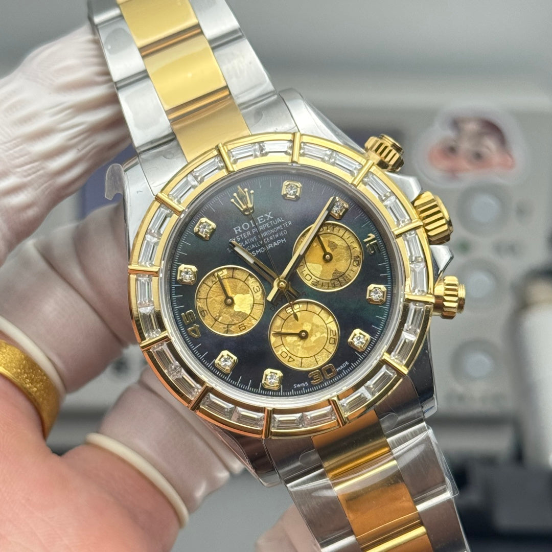 Rolex Cosmograph Daytona Two-Tone Diamond Bezel Watch