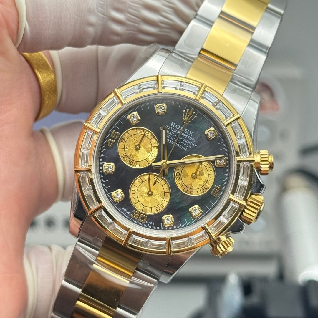 Rolex Cosmograph Daytona Two-Tone Diamond Bezel Watch