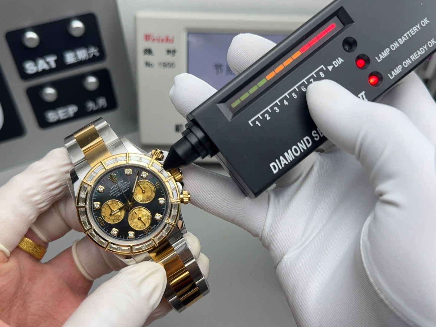 Rolex Cosmograph Daytona Two-Tone Diamond Bezel Watch