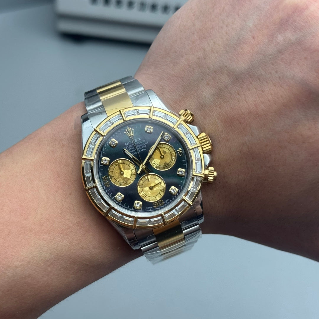Rolex Cosmograph Daytona Two-Tone Diamond Bezel Watch