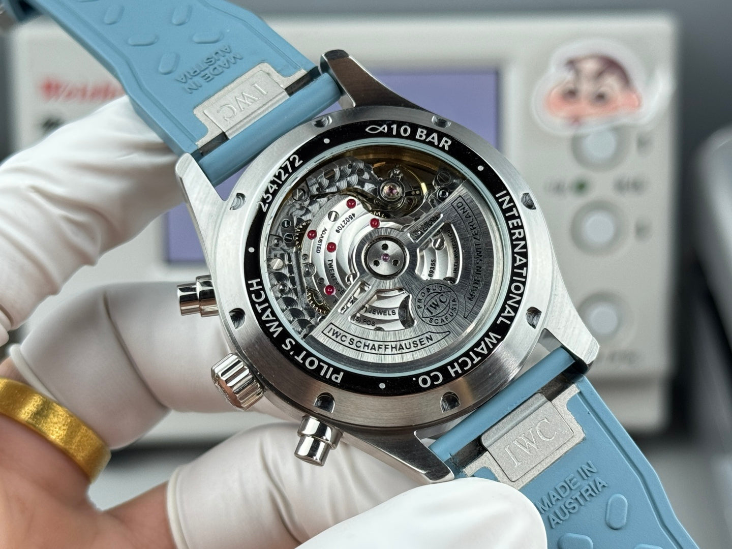 IWC Pilot’s Watch Chronograph 41 – Stainless Steel, Blue Dial, Light Blue Rubber Strap