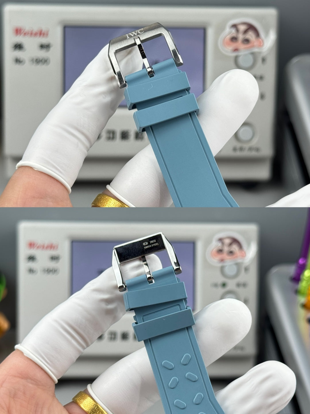 IWC Pilot’s Watch Chronograph 41 – Stainless Steel, Blue Dial, Light Blue Rubber Strap