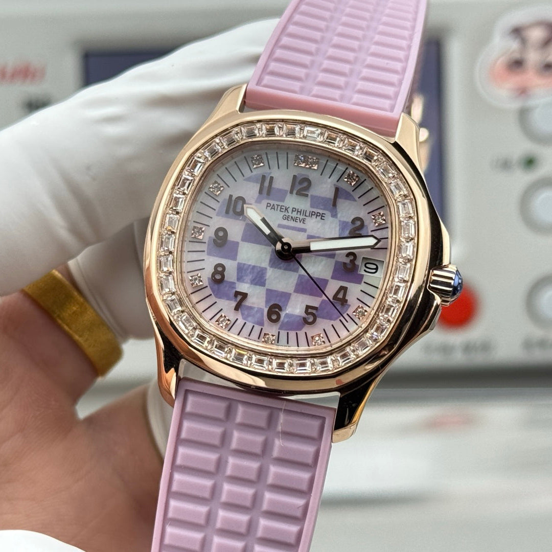 Patek Philippe Aquanaut Luce Haute Joaillerie 5072R-001 – Baguette Diamonds & Beige Rubber Strap