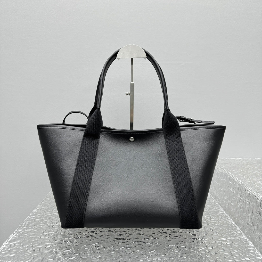 Balenciaga Medium Biarritz Black Calfskin Tote