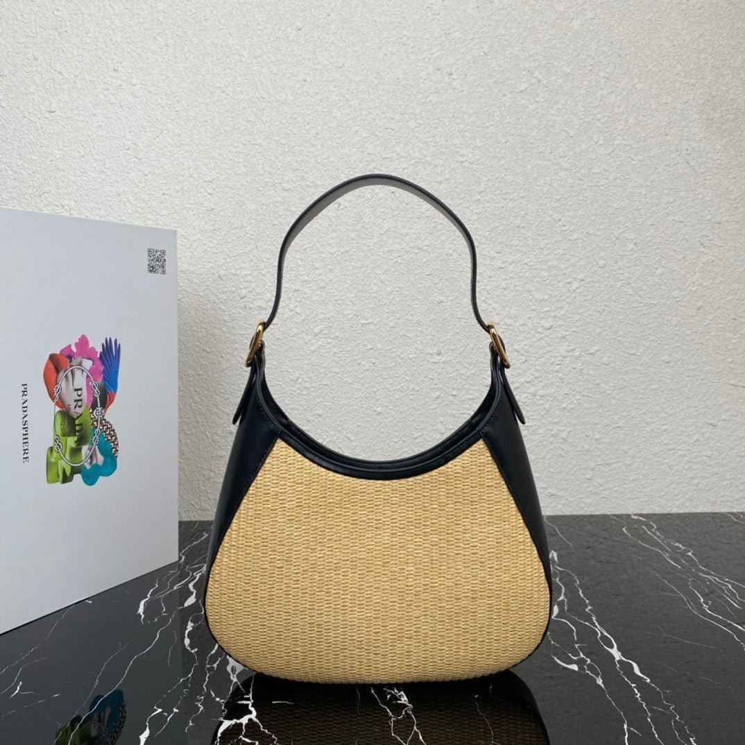 Prada Woven Cleo Shoulder Bag