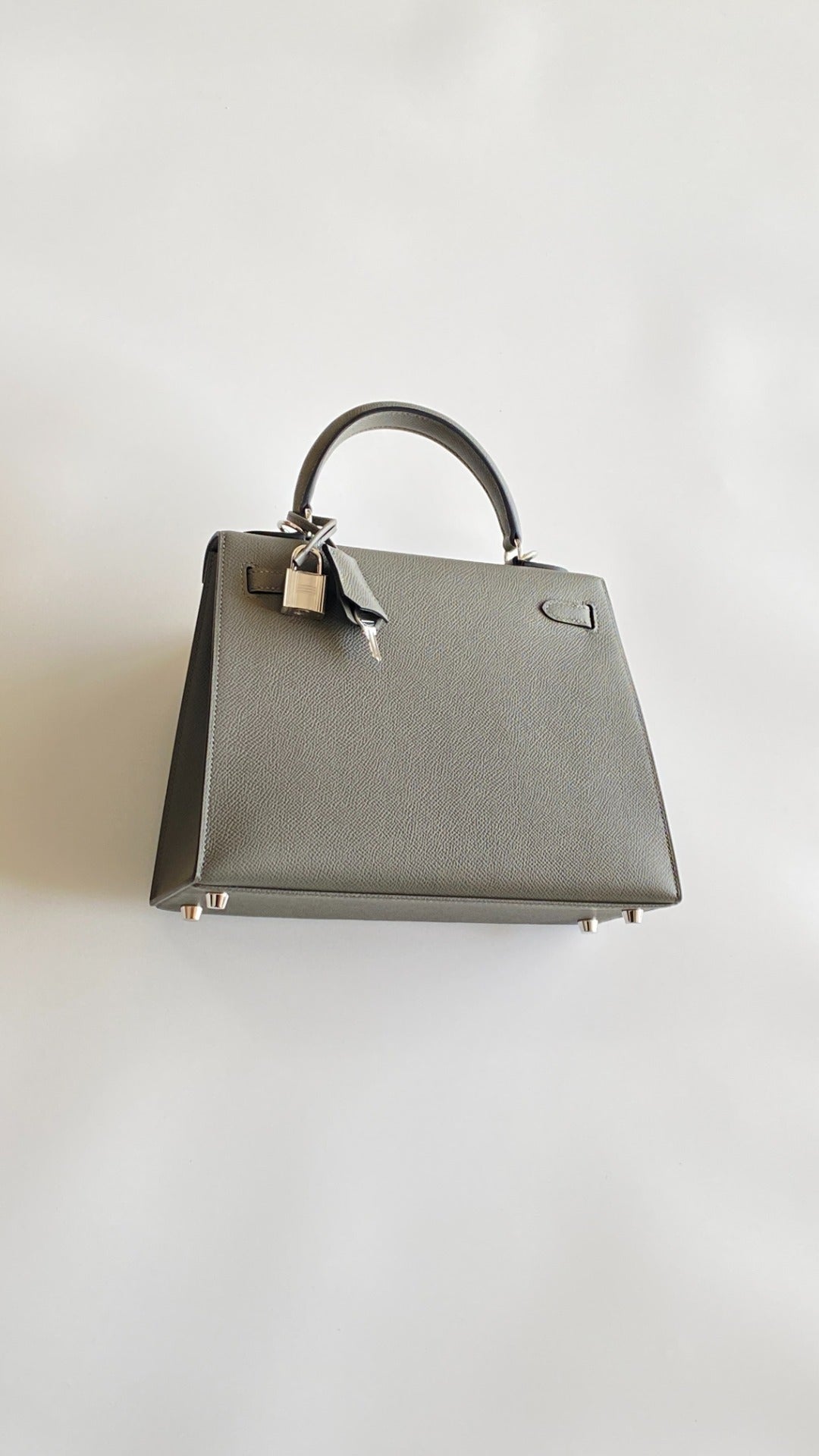 Hermès Kelly 25 Epsom Gris Asphalte Palladium
