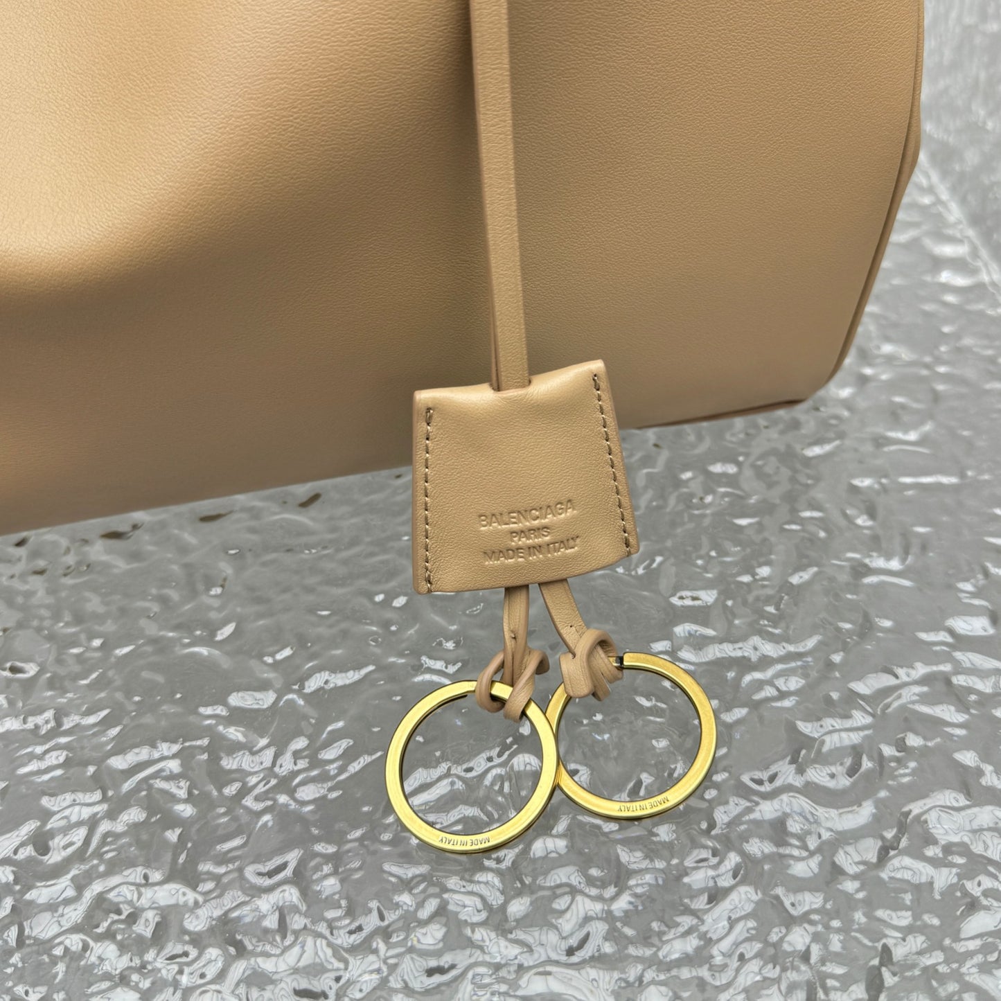 Balenciaga Rodeo Beige Leather Shoulder Bag