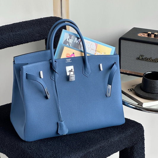 Hermès Birkin 35 Silver Hardware Luxury Bag