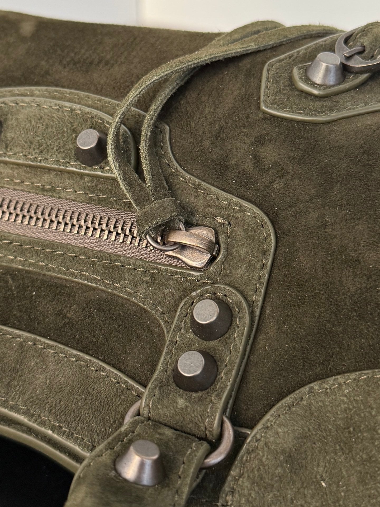 Balenciaga Le City Small Khaki Leather Bag
