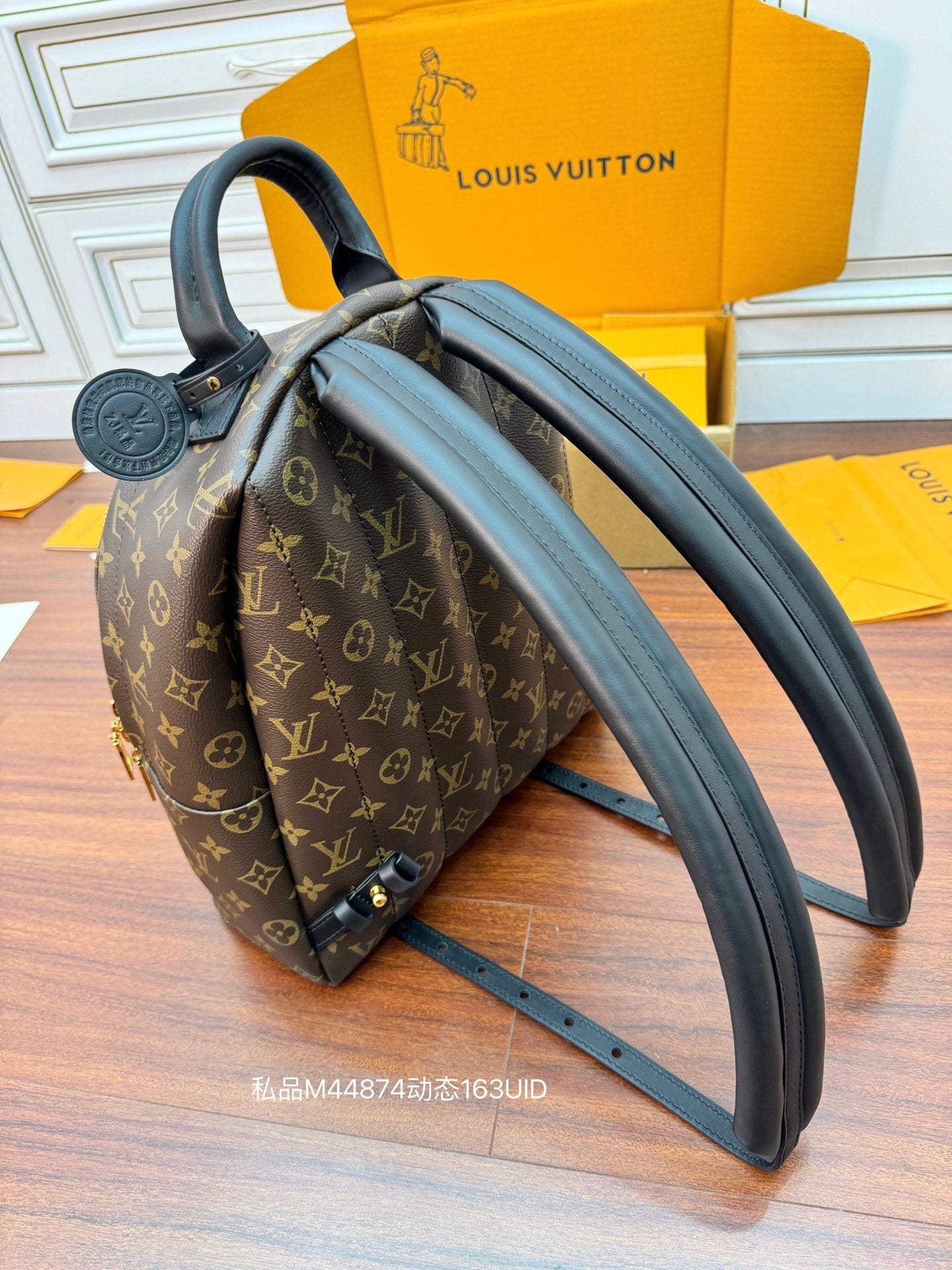 Louis Vuitton Monogram Black Palm Springs MM Backpack Luxury Designer Bag