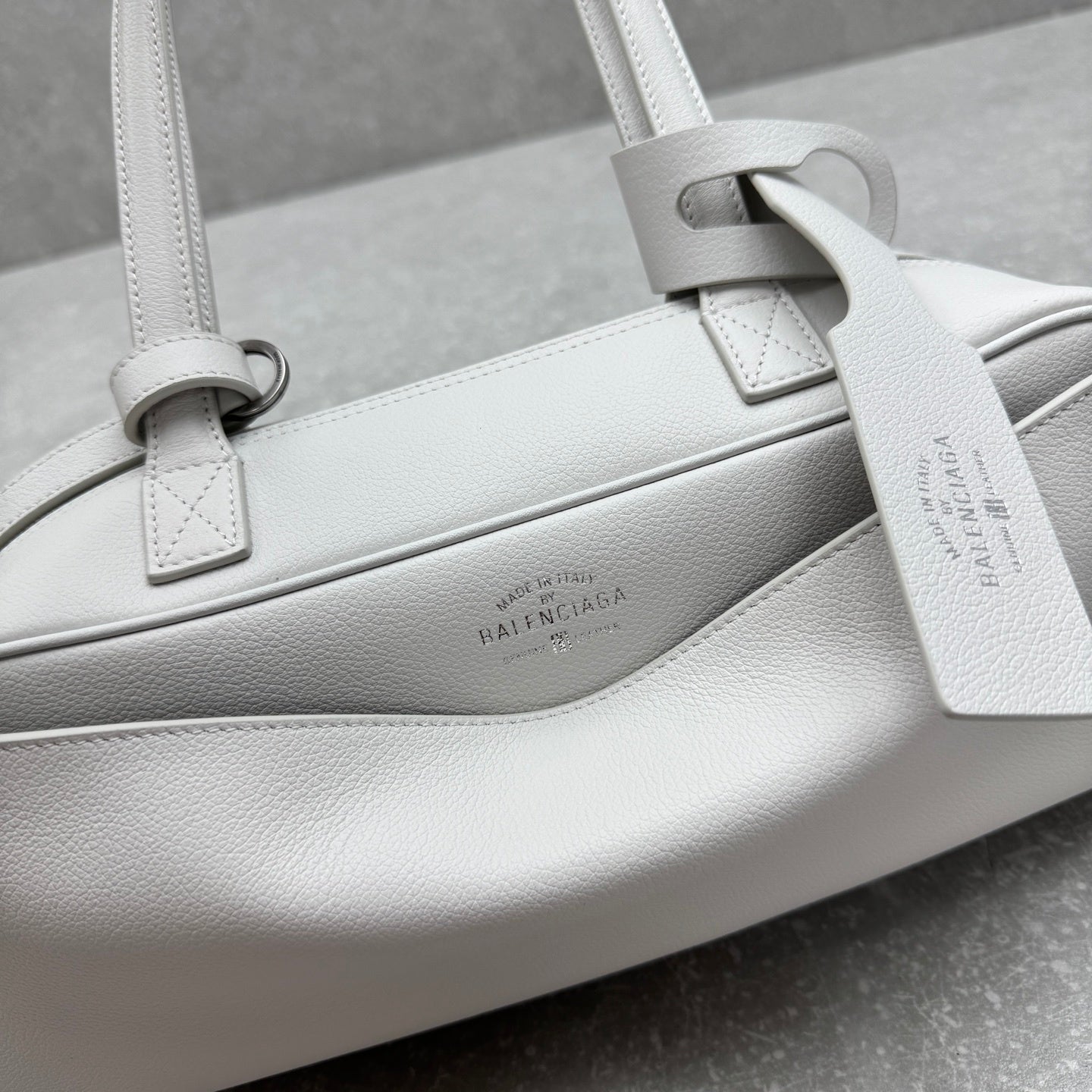 Balenciaga Carrie Bowling Bag Small White Calfskin