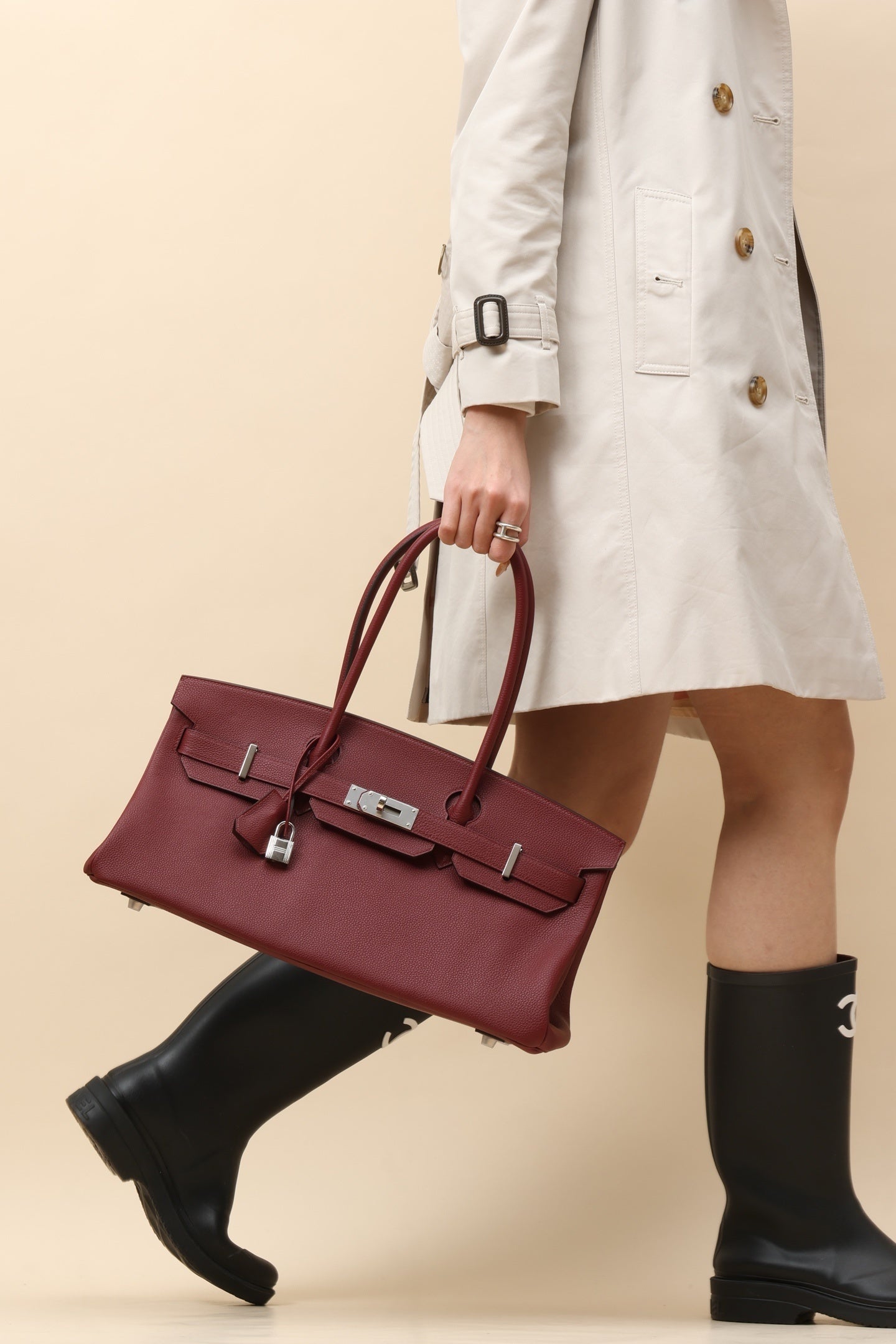 Hermès Birkin 35 Rouge H Leather with Palladium Hardware