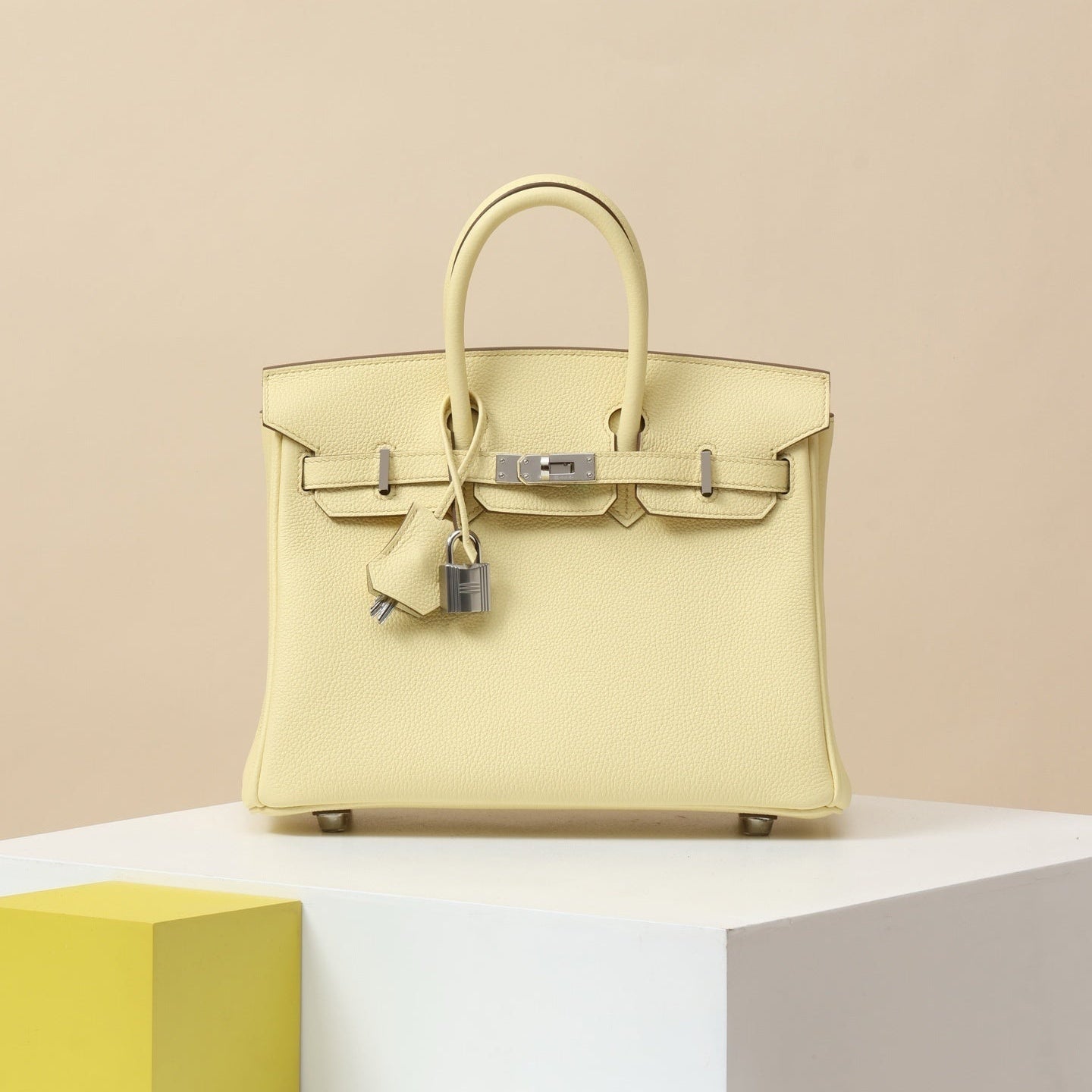 Hermès Birkin 25 Jaune Poussin – Elegant Luxury Yellow Designer Handbag