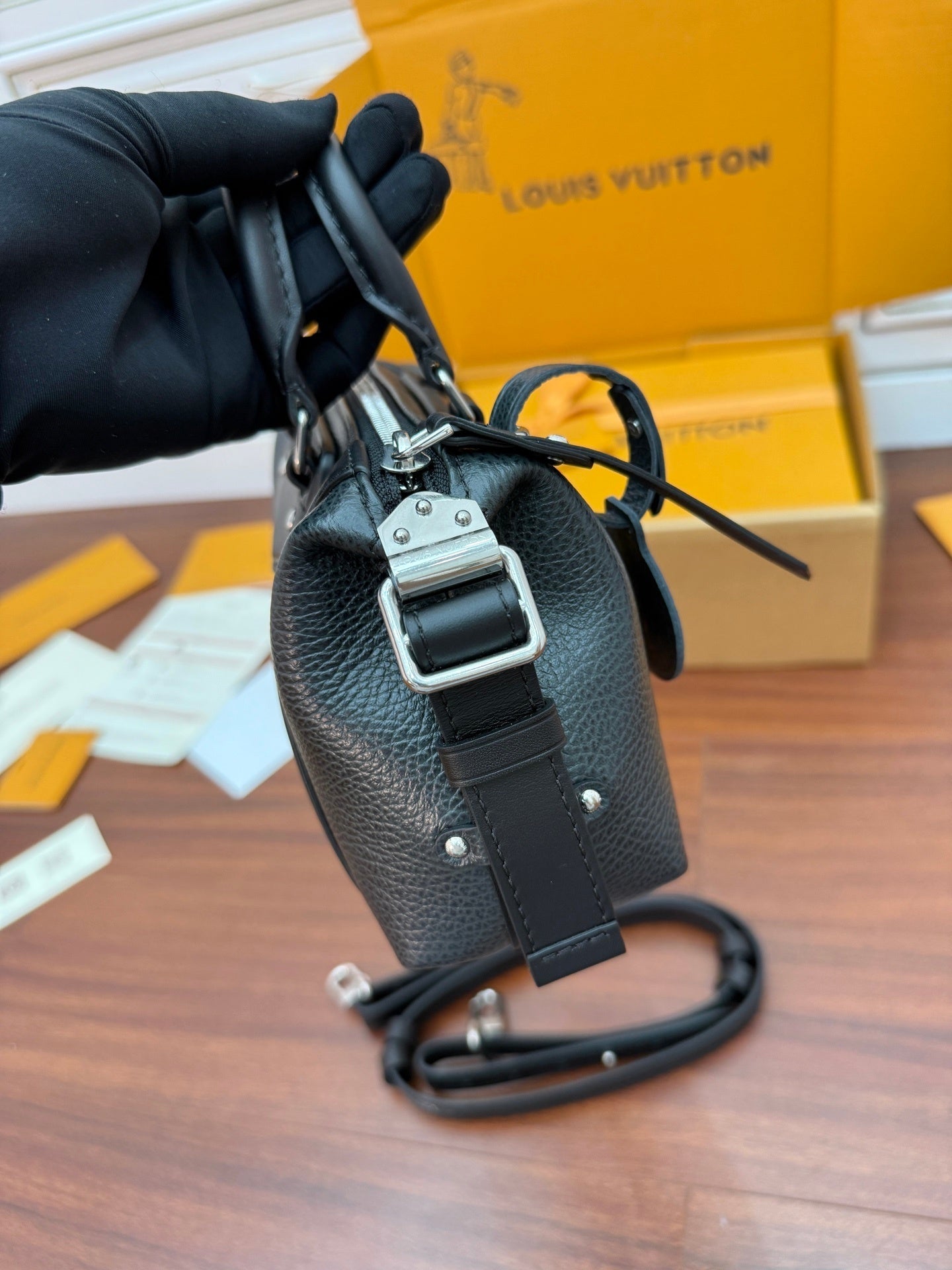 Louis Vuitton LV Biker PM Bag in Black Calf Leather