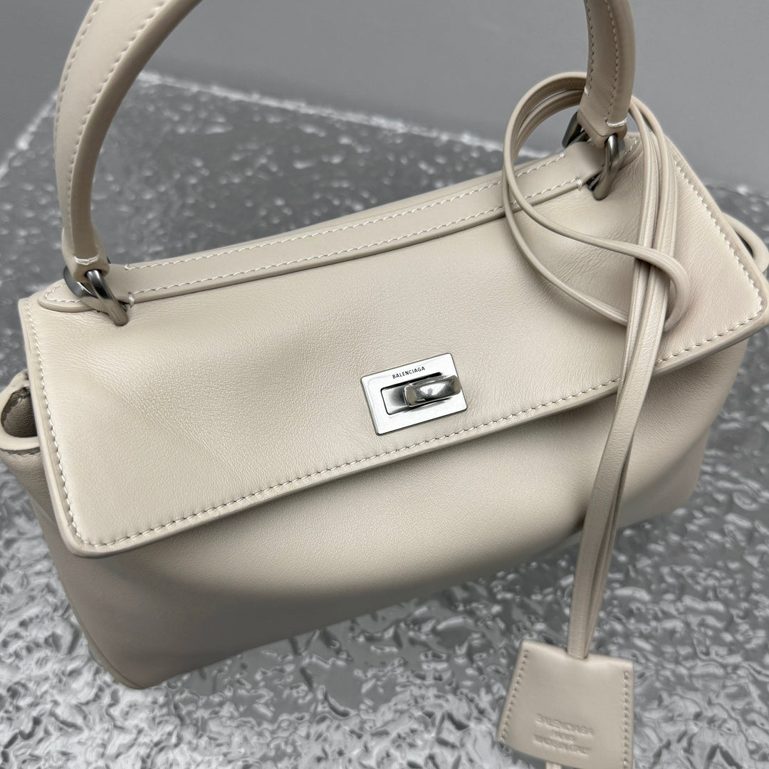 Balenciaga Rodeo Light Beige White Leather Bag