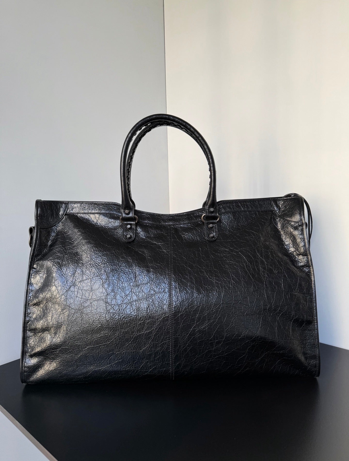 Balenciaga Le City Travel Bag Black Arena Lambskin