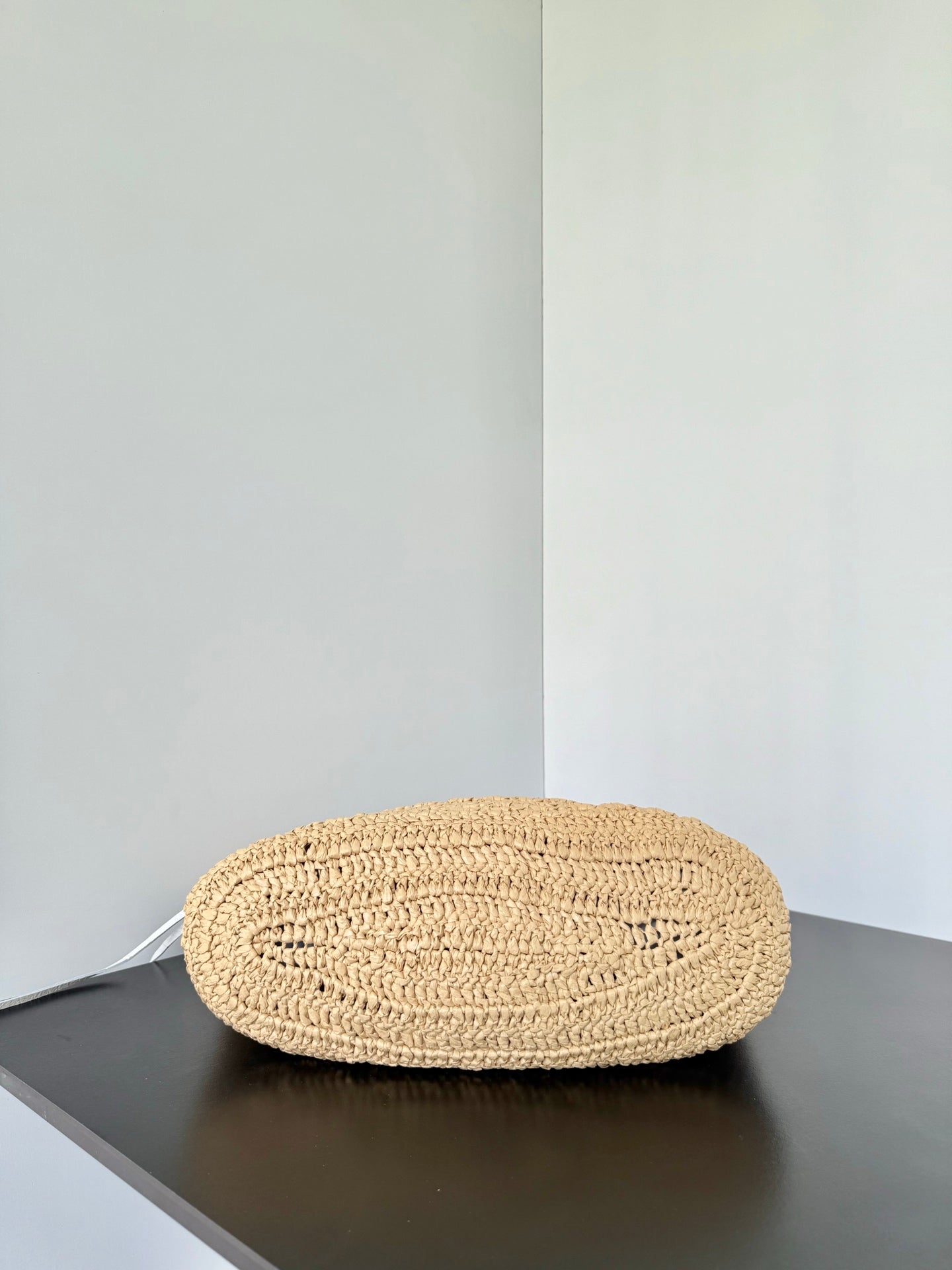 Balenciaga Le City Basket Small Raffia & Leather Bag