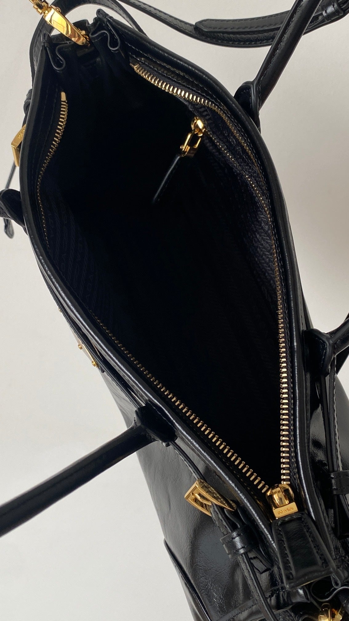 Prada Bonnie Medium Black Leather Top-Handle Bag