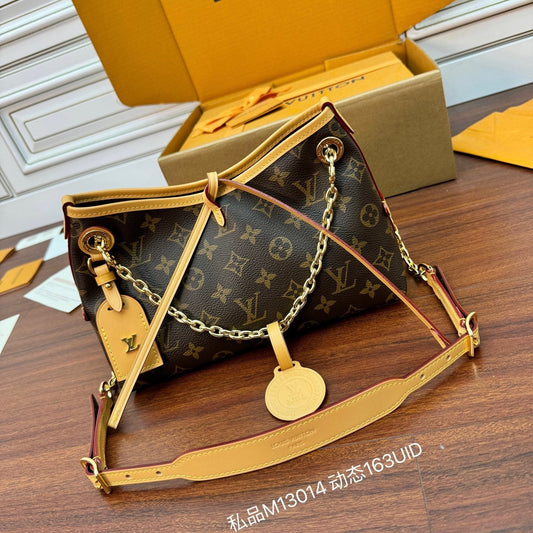 Louis Vuitton CarryAll BB Bag – Monogram Canvas with Natural Leather Trim
