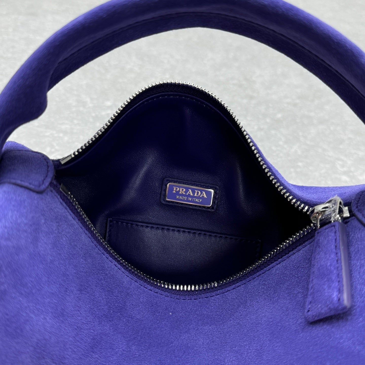 Prada Purple Suede Leather Shoulder Bag