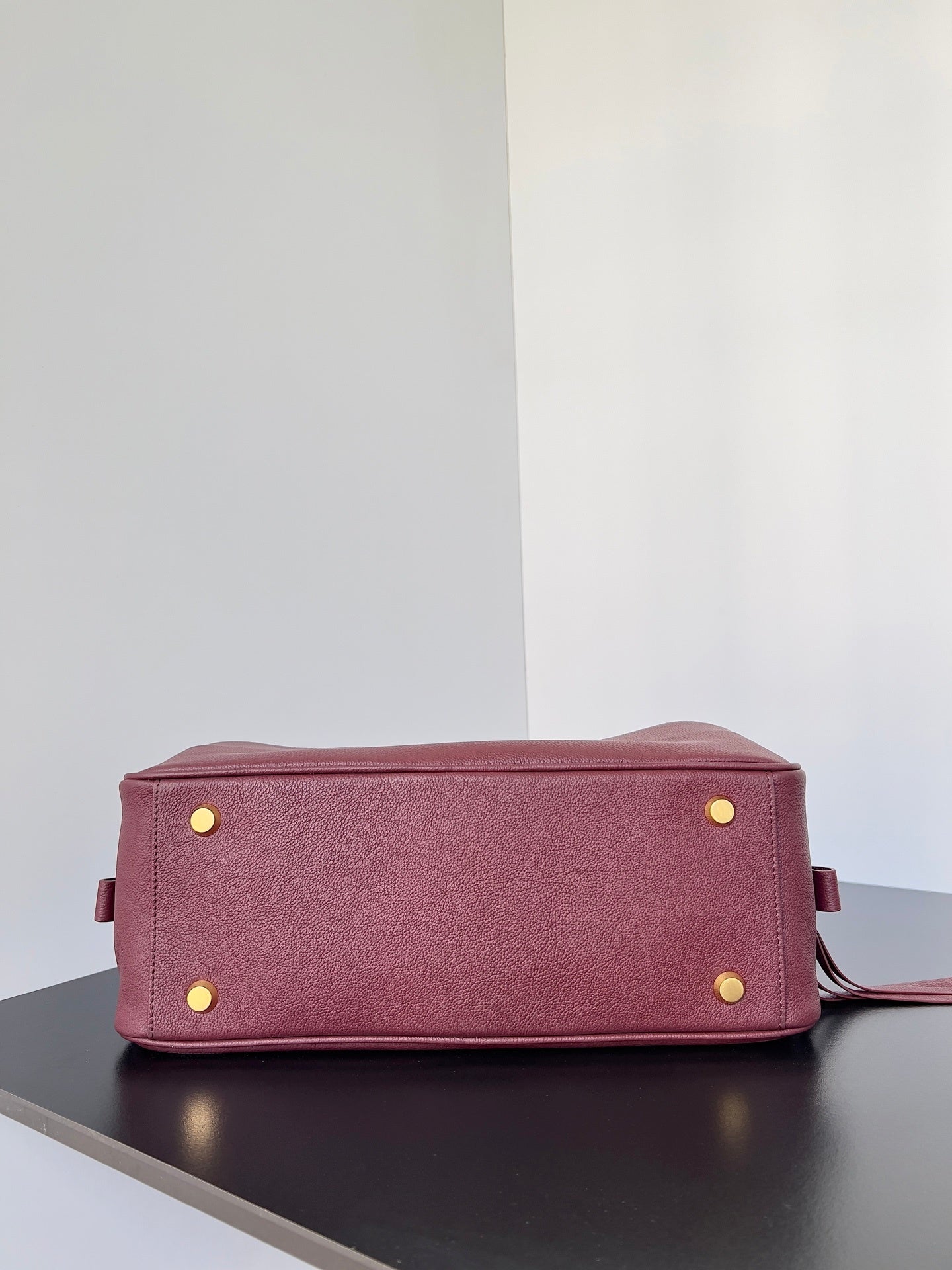 Women’s Purple Small Leather Carrie Bowling Bag