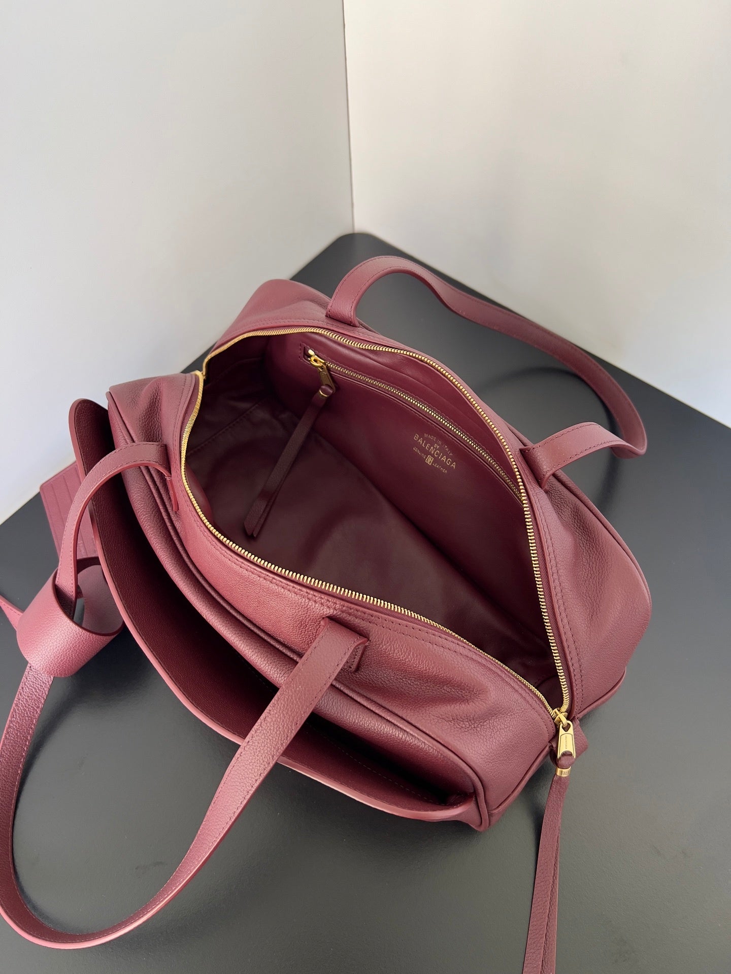 Women’s Purple Small Leather Carrie Bowling Bag