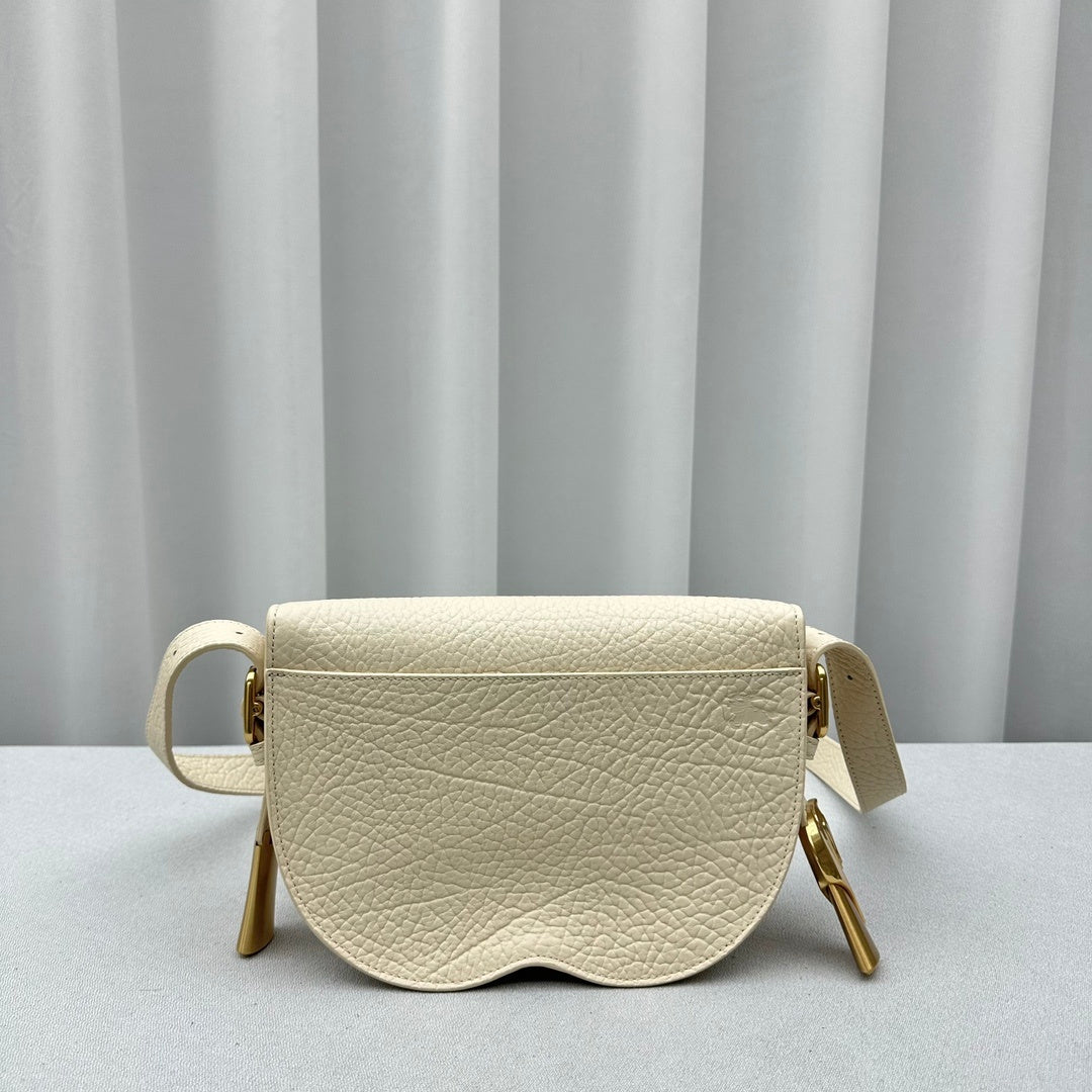 Burberry Chess Satchel Pearl Pebbled Calf Leather Luxury Bag