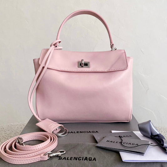 Balenciaga Rodeo Mini Suede Pink Bag