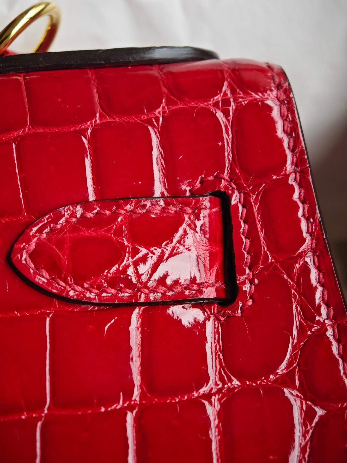 Hermès Kelly 25 Braise Shiny Crocodile