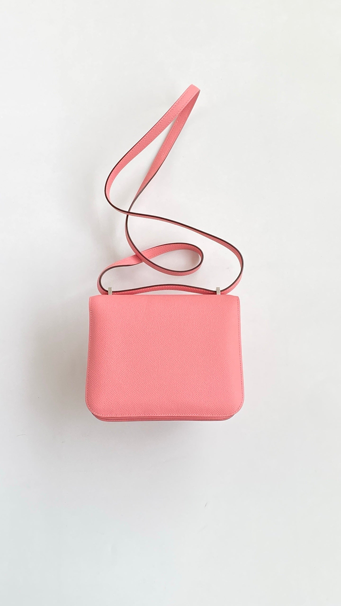 Hermès Constance Mini 18 Rose Confetti Epsom