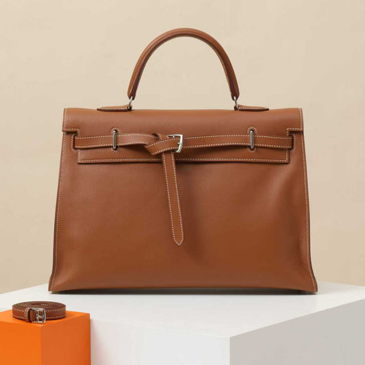 Hermès Kelly Flat Swift Leather Palladium Hardware