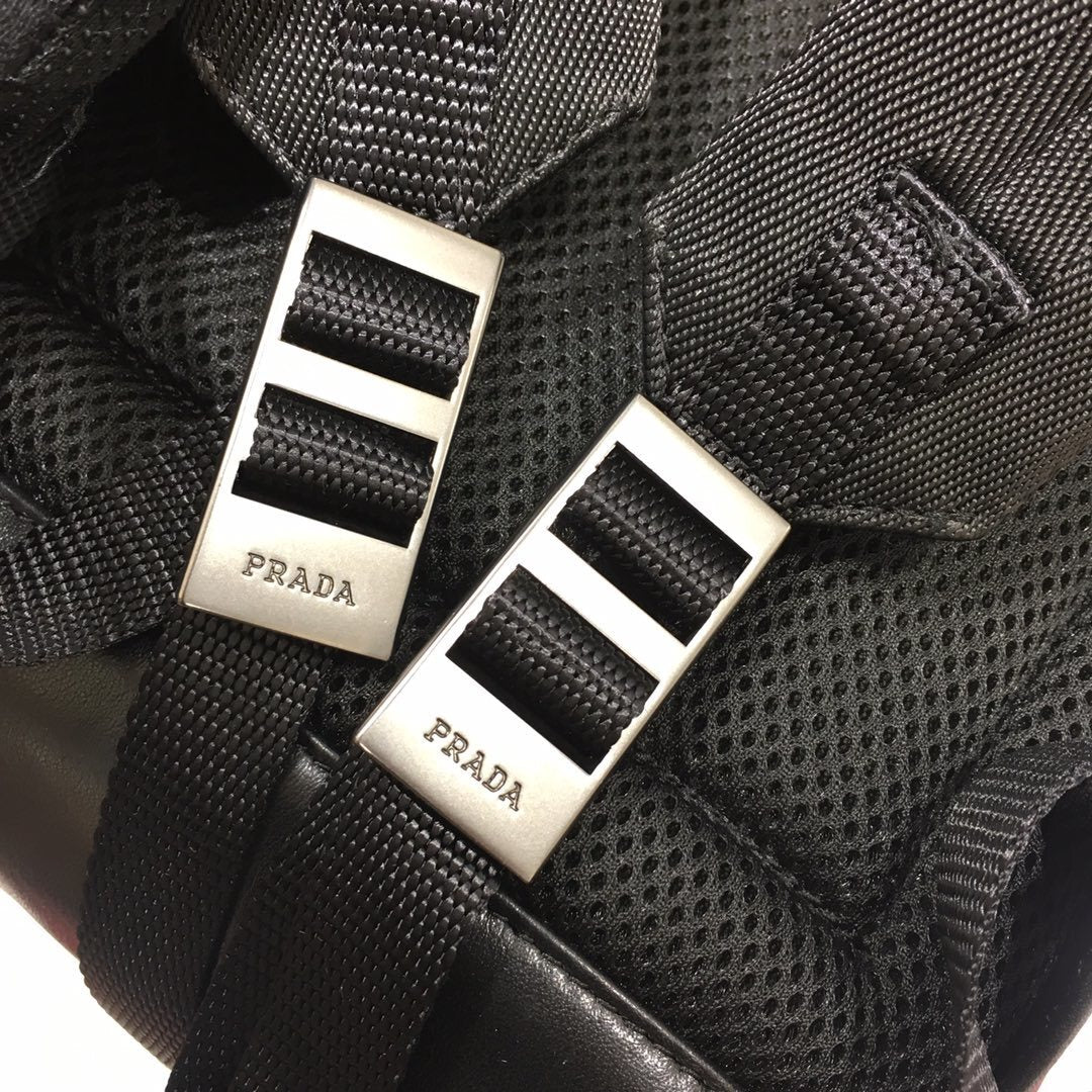 Prada Sporty Chic Black Calf Leather Backpack