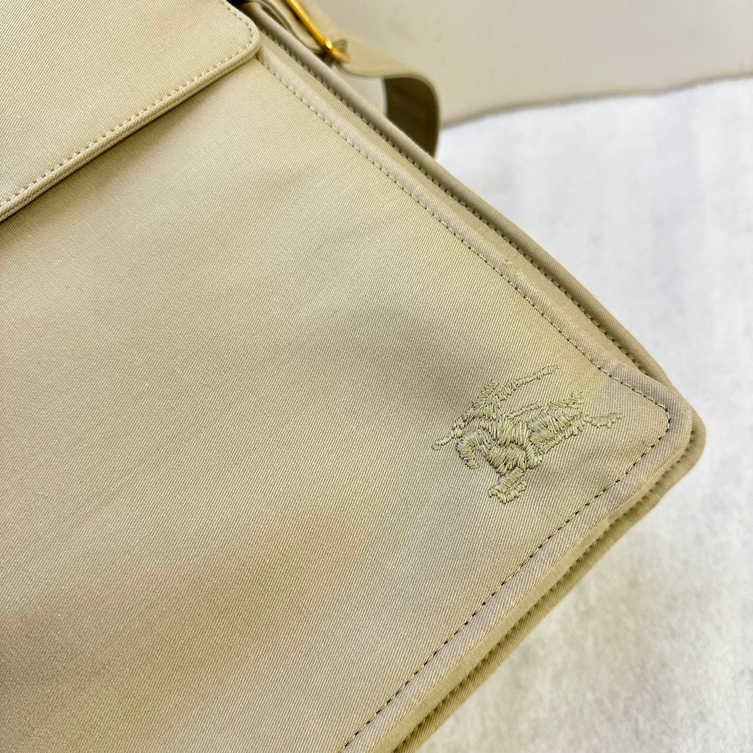Burberry Trench Canvas Tote Bag with Side Buckle Fastening