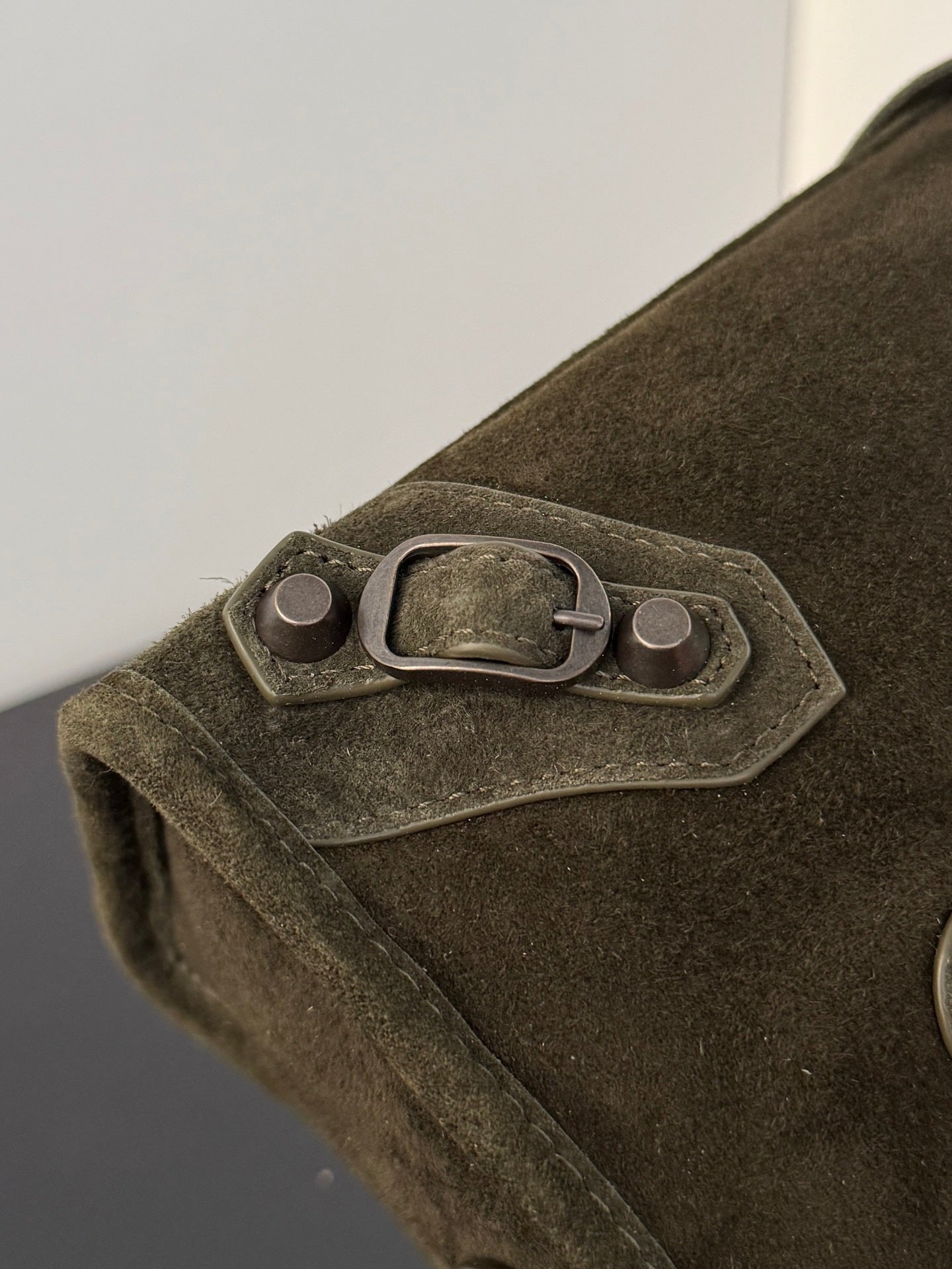 Balenciaga Le City Small Khaki Leather Bag