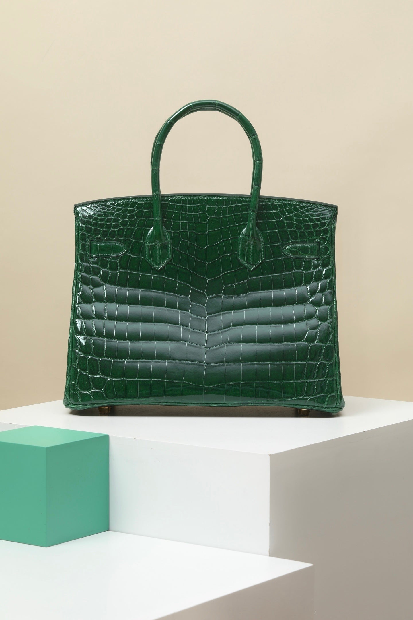 Hermès Birkin 30 Vert Emerald Crocodile Gold