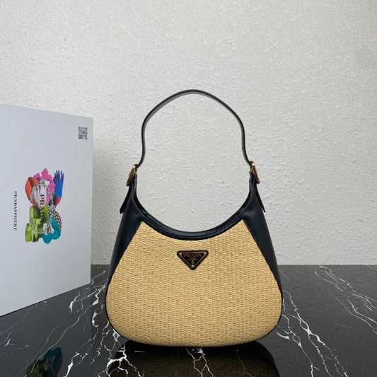 Prada Woven Cleo Shoulder Bag